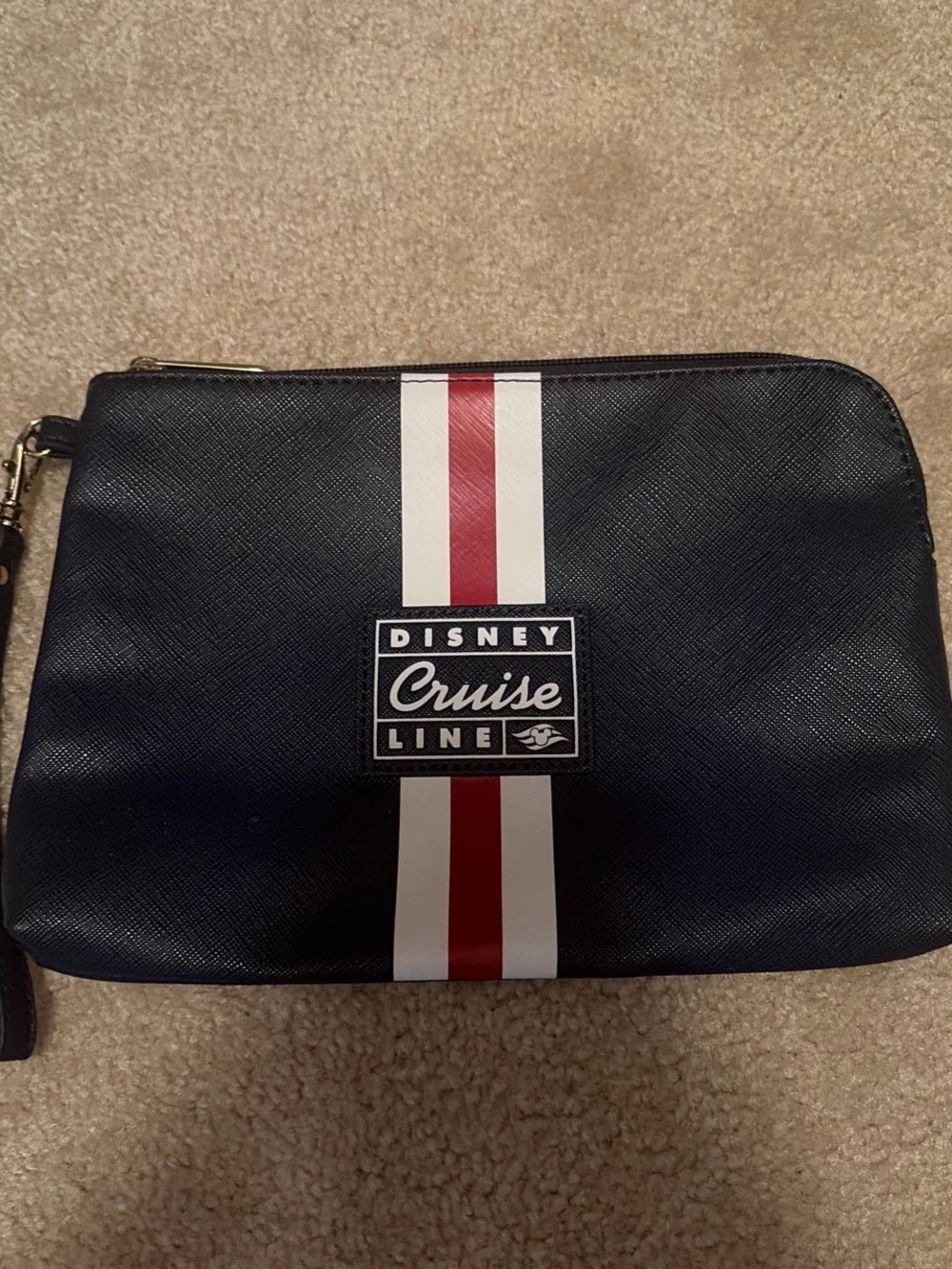 Disney Navy, Red and White Cruise Line Men’s Wristlet Pouch